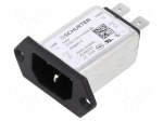 Connector: AC supply | socket | male | 6A | 250VAC | C14 (E) | 5124