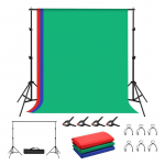 Photo studio background support Puluz 2x2m + Backdrops 3 pcs PKT5204