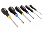 Screwdriver: universal-set | Pozidriv&reg;,slot | ERGO&reg; | 6pcs.