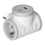 T&ouml;&ouml;riistad ja m&otilde;&otilde;teseadmed // Uued tooted t&ouml;&ouml;riistade, tarvikute kategoorias // Rozgałęźnik 2P+Z z ładowarką 2xUSB, szybkie ładowanie, biało-szary
