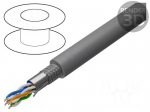 Wire | SF/UTP | 4x2x24AWG | 5e | wire | Cu | LSZH | grey | 500m | &Oslash;cable: 6mm