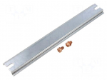 DIN rail | steel | L: 245mm | W: 35mm | TS35