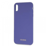 Back panel cover Guess Apple iPhone XR Silicone Cover Gold Logo Purple