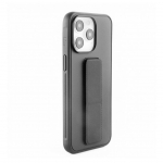 Back panel cover iLike Apple iPhone 15 Pro Silicone Case with stand Black