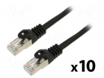Patch cord | F/UTP | Cat: 6 | RJ45 plug,both sides | stranded | CCA | 1m