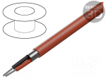 Wire | 1x2x22AWG | stranded | Cu | FEP | red | -20&divide;150&deg;C | 300V | CPR: Eca