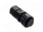 Connector: circular | plug | size B | female | PIN: 6 | bayonet | 5A | IP67