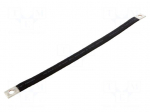 Braids | insulated earthing tape | W: 16mm | 16mm2 | &Oslash;1: 9mm | &Oslash;2: 9mm
