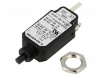 Circuit breaker | Urated: 240VAC | 48VDC | 0.8A | SPST | Poles: 1 | screw