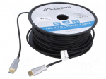 Cable | HDMI plug,both sides | PVC | Len: 50m | black | Core: Cu | 18Gbps