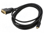 Adapter | USB 3.1 | DVI-D (24+1) plug,USB C plug | gold-plated | 3m
