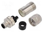 Connector: M12 | plug | PIN: 5 | straight | screw | Type: shielded