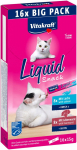 VITAKRAFT Liquid Snack Liver with Salmon - a treat for cats - 16x15g