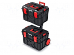 Chest | tool case | with wheels | black | polymer | X BLOCK LOG | IP55