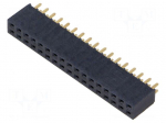 Connector: pin strips | socket | female | PIN: 34 | straight | THT | 2x17