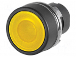 Switch: push-button | 22mm | Stabl.pos: 2 | yellow | IP65 | flat | 46