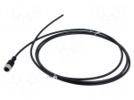 Cable: for sensors/automation | M12 | PIN: 4 | straight | 2m | plug | 4A