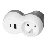 Uued tooted // Rozgałęźnik 2P+Z, USB-A+C, biało-szary