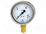 Manometer | 0&divide;4bar | Class: 1 | 100mm | 80&deg;C | IP54 | stainless steel