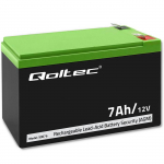 Qoltec AGM battery | 12V | 7Ah | Maintenance-free | Efficient| LongLife | for UPS, security