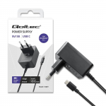 Qoltec Super FAST PD charger for Raspberry PI 4 | USB-C | 15W | 5V | 3A | Black