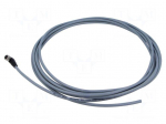 Cable: for sensors/automation | M8 | PIN: 3 | angled | 5m | plug | 60VDC