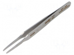 Tweezers | 120mm | for precision works | Blade tip shape: rounded