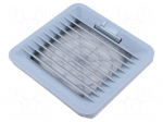Ventilation grille | Cutout: 92x92mm | IP54 | grey | UL94V-0