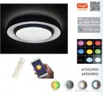 LED griestu dimējams gaismeklis ar pulti (5)  40W+8W SMD2835 RGB 4300Lm 3000-6500K, TUYA, D480*H75