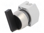 Switch: rotary | Stabl.pos: 1 | 22mm | black | Illumin: none | IP65 | Pos: 2