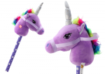 M&auml;nguala | PC | Konsoolid | Tarvikud // M&auml;nguasjad ja m&auml;ngud lastele // Pluszowa Głowa Jednorożca Na Kiju Hobby Horse Jednorożec Fioletowy Dźwięki