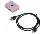 Splitter | HDMI 2.1 | 4K,8K | pink | Input: HDMI socket,USB C socket