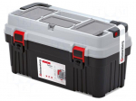 Chest | tool case | black-grey | polymer | OPTIMA | 586x296x305mm | 25kg