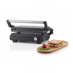 Multifunctional electric grill Gorenje GCG2000M &mdash; removable non-stick plates, indoor use, compact black