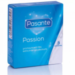 Condoms PASANTE DOTTED MS PLACER 3 units &mdash; textured dotted latex condoms, lubricated