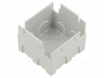 Enclosure: junction box | 55mm | plaster embedded | plastic | grey