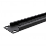 1U kaabliorganisaator &ndash; kaitsepaneel tolmuharjaga 19&Prime; kappide kaablite haldamiseks QOLTEC