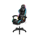 Kontoritehnika // Armchairs and Desks // Fotel gamingowy Kruger&Matz GX-150 Czarny LED 7-punktowy masaż