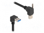 Cable | USB A plug 90&deg; up/down,USB B plug 90&deg; left/right | 1m