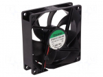 Fan: DC | axial | 12VDC | 92x92x25mm | 87.04m3/h | 34dBA | slide bearing