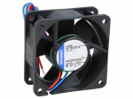 Fan: DC | axial | 60x60x25mm | 21m3/h | 16dBA | slide bearing | 2500rpm