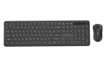 Gembird KBS-WPS-01-W Slim Pro Business wireless desktop set, black, RU layout