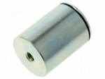 Magnet: permanent | NdFeB | 333N | &Oslash;: 32mm | H: 40mm | steel | screwed fole
