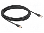 Cable | USB 2.0 | USB C plug,both sides | gold-plated | 4m | black