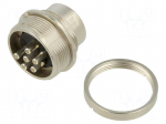 Connector: M16 | socket | male | PIN: 6 | 5A | 150V | soldering | straight