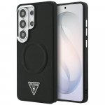 Case Guess Embossed Ring Triangle Logo MagSafe for Samsung Galaxy S26 Ultra / black
