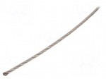 Rope | acid resistant steel A4 | &Oslash;rope: 4mm | L: 50m | 283kg