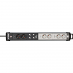 Brennenstuhl Connect Premium-Line WLAN power strip 6-way (black/light gray, 3 meters, timer, voice control)