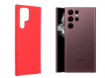 Fusion soft matte back case silikona aizsargapvalks Samsung S908 Galaxy S22 Ultra sarkans
