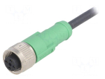 Cable: for sensors | PIN: 4 | M12 female | straight | 10m | plug | 250VDC
